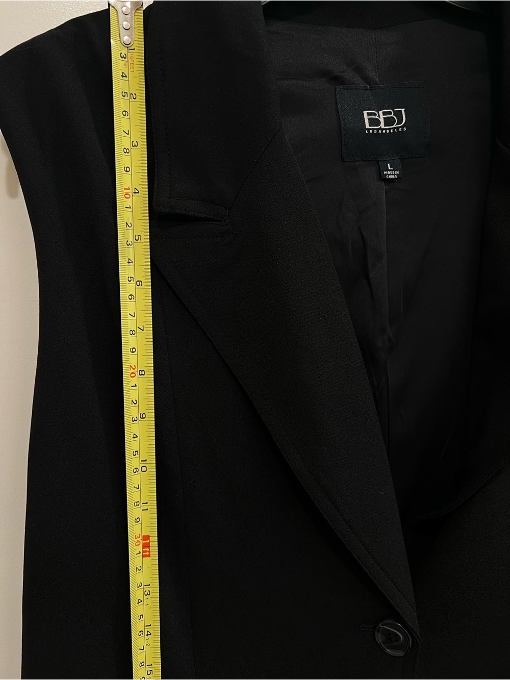 BBJ Black Sleeveless Belted Blazer - Picture 12 of 16